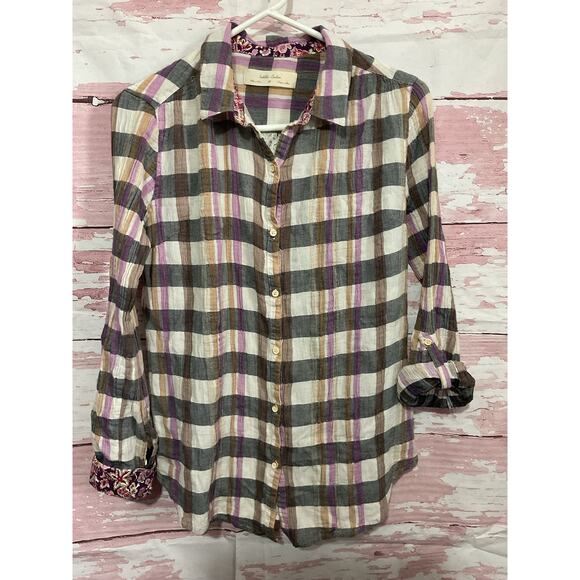 Isabella Sinclair Lace Back Top Size Medium - Picture 6 of 9